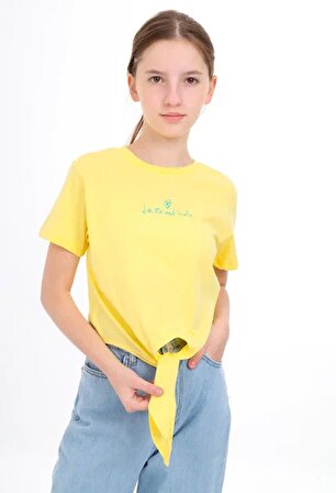Marions Sarı Bağlamalı T-Shirt ( 9-14 Size )