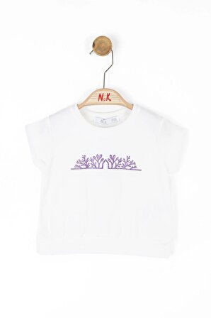 Nk Beyaz Bahçe T-Shirt  (1-4 Size)