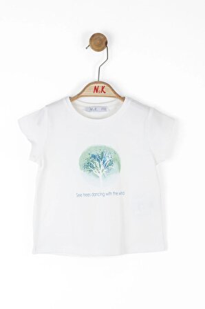 Nk Ekru Trees Dancing T-Shirt  (1-4 Size)