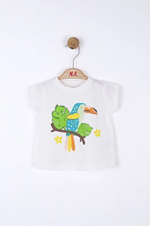 Nk Beyaz Papağan T-Shirt  (1-4 Size)