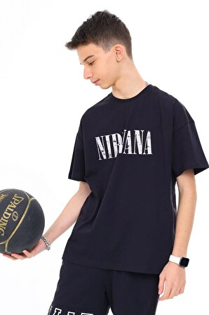 Marions Siyah Nirvana  T-Shirt ( 9-14 Size )