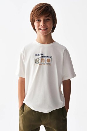 Nk Beyaz Conrast T-Shirt ( 8-14 Size )