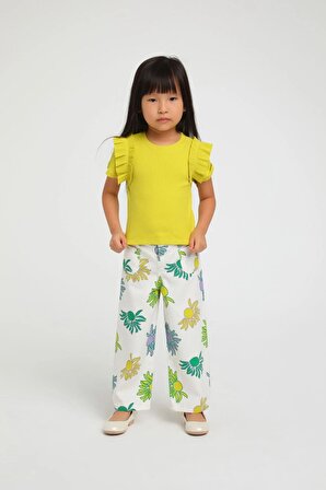Escabel Yeşil Çiçekli Pantolon ( 1- 5 Size )