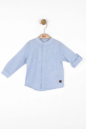 Nk Mavi Girit Gömlek (1-4 Size)