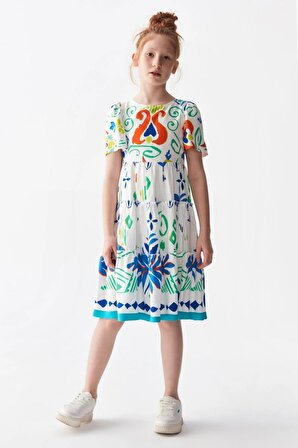 Nk Rengarenk Elbise ( 8 - 14 Size )