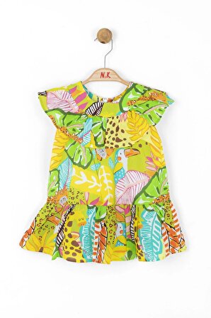 Nk Karayip Renkli Elbise (1-4 Size)