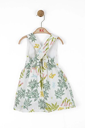 Nk Gardenya Çapraz Askı Modern Elbise (1-4 Size)