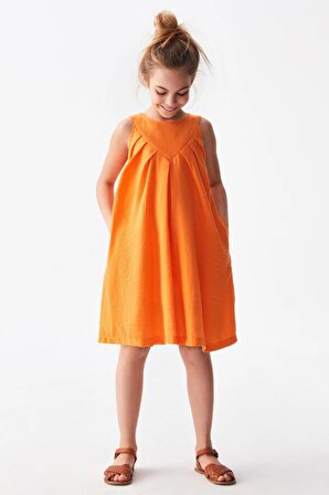 Nk Turuncu Eylül Elbise ( 8 - 14 Size )