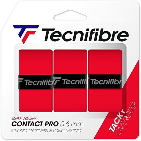 Tecnifibre Contact Pro 3'lü 0.6mm Kırmızı Tenis Gribi 52ATPCONRD