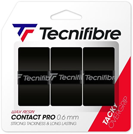 Tecnifibre Contact Pro 3'lü 0.6mm Siyah Tenis Gribi 52ATPCONBK