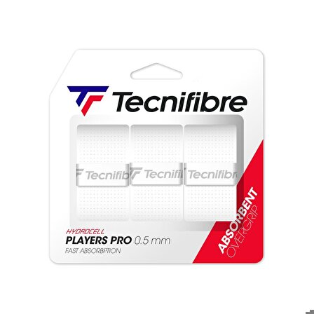 Tecnifibre Players Pro Overgrip 3'lü 0.5mm Beyaz Tenis Gribi 52ATPPLAWH