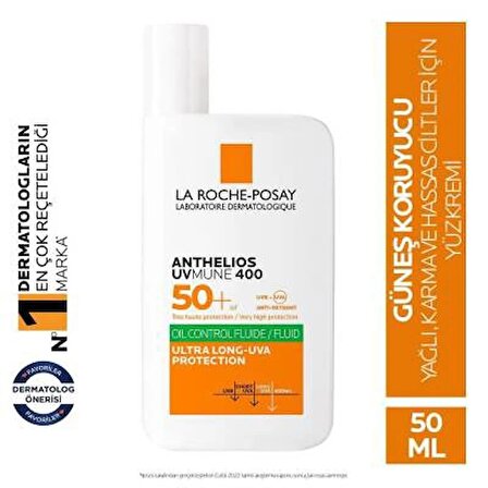 LA ROCHE POSAY Anthelios AC SPF30 Fluide 50 ml - Matlaştırıcı Güneş Kremi