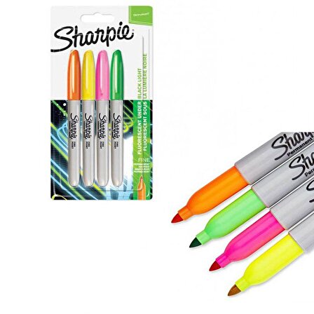 Sharpie Fine Point Marker Kalem 4lü Set Neon Renkler