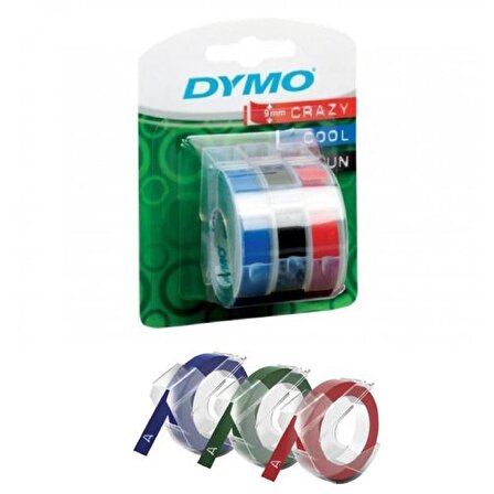 Dymo Junior / Omega 9Mm X 3M Renkli 3Lü Blister