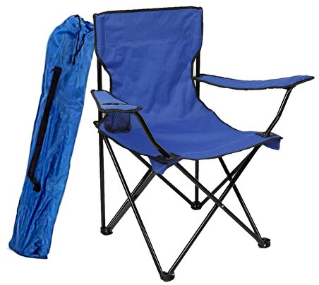 Msyeer Çantalı Kamp Sandalyesi Plaj Piknik Koltuk Lacivert 2 Adet