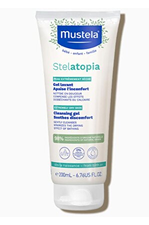 Stelatopia Cleansing Gel Çok Kuru Ciltler Için Şampuan Yeni Formül 200ml Skt:07/2025