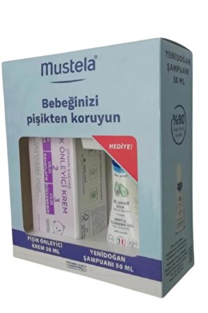 Mustela Baby Pişik Önleyici Krem 50 Gr-Yenidoğan Şampuanı 50Ml HEDİYE!