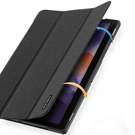 Coofbe Standlı Samsung Galaxy Tab A8 2021 10.5 Kılıf X200-X205 Kalem Yerli Mıknatıslı Kamera Korumalı Tablet Kılıfı