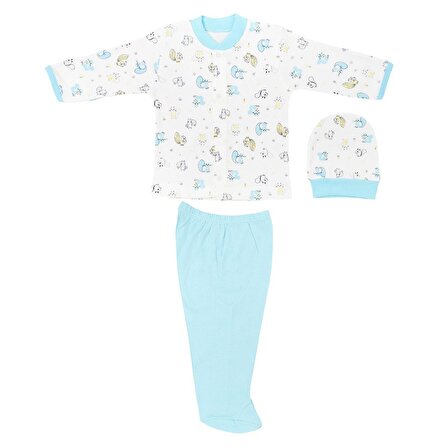 Sebi Bebe Sincap Baskılı Bebek Pijama Takımı 2262