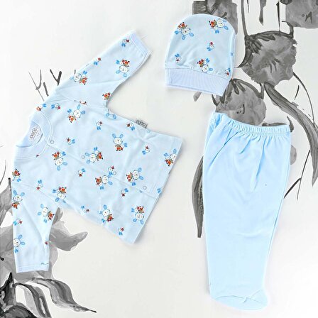 Sebi Bebe Tavşan Desenli Pijama Takımı 2266
