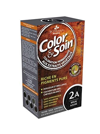  Color and Soin Saç Boyası 2A - Brun Azure Black