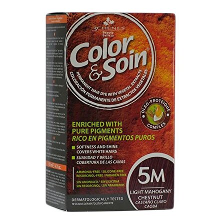 Color and Soin Saç Boyası 5M Açık Maun Kestanesi