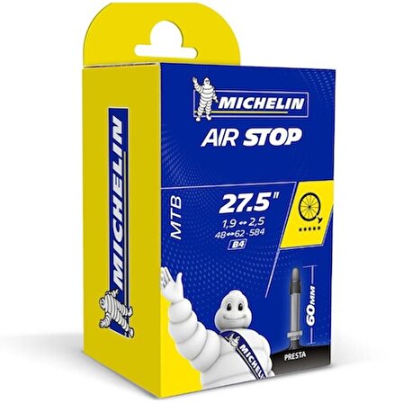 Michelin Airstop B4 215g 27.5x1.9-2.7 AV (Kalın Valf) 34mm İç Lastik