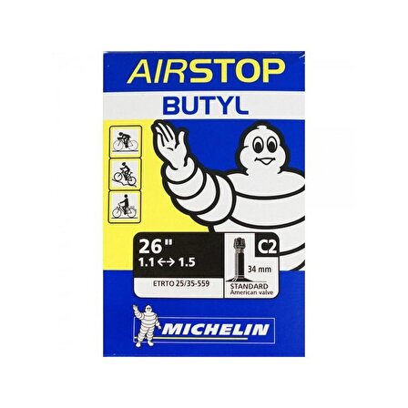 Michelin C2 26x1.10-1.50 AV (Kalın Valf) 34MM İç Lastik