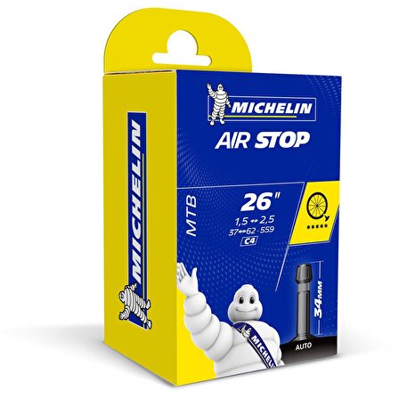 Michelin 26x1.50-2.50 Air Stop Standart 34mm C4 İç Lastik 202gr