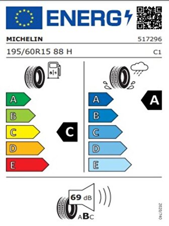 Michelin 195/60 R15 88H Primacy 4 Oto Yaz Lastiği (Üretim:2024)