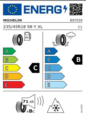 Michelin 235/45 R18 98Y XL CrossClimate 2 Oto Dört Mevsim Lastiği (Üretim:2023)