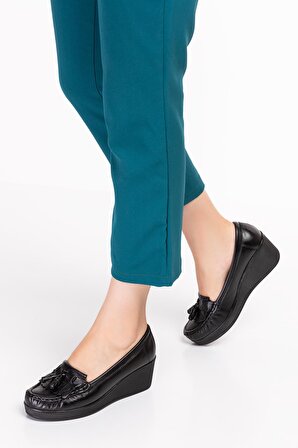 Artı-Artı014-14129 Hakiki Deri Ortopedik Kadın Platform Topuk Ayakkabı