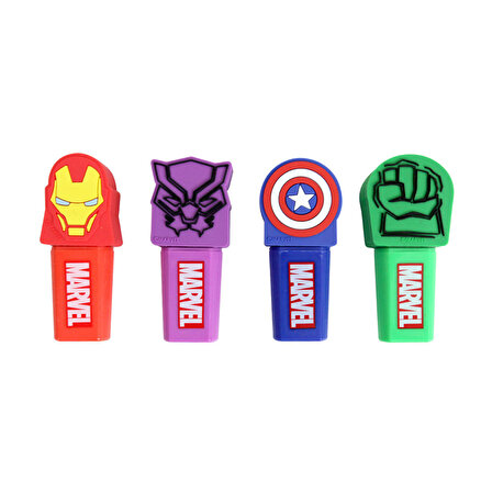Marvel Avengers Highlighters Renkli Kalem 4lü Demir Adam-Siyah Panter- Hulk- Kaptan Amerika