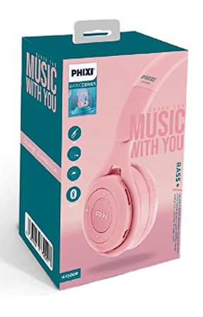 Phixi Basic HP300R Bluetooth Kulaklık Pembe