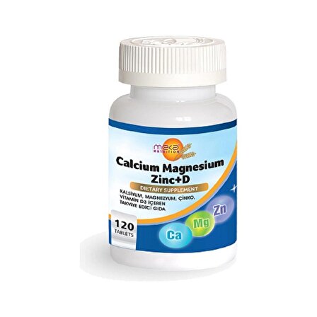 Meka Nutrition Kalsiyum Magnesyum Zinc Vitamin D 120 Tablet