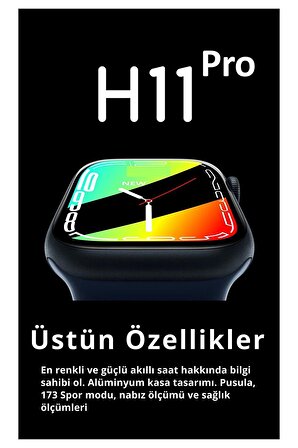 Watch 8 Serisi H11 Pro Akıllı Saat Iphone Ve Android Tüm Telefonlara Uyumlu smartwatch