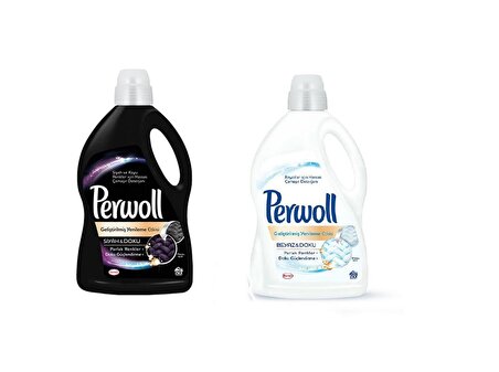 Perwoll Renk Koruma Beyazlar ve Siyahlar için Sıvı Deterjan 50 Yıkama 3 lt