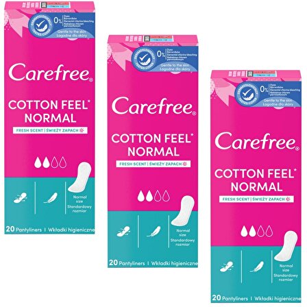 Carefree Cotton Feel 3x20'li Günlük Ped