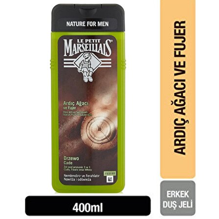 Le Petit Marseillais Men Ardıç Ağacı Aromalı Ferahlatıcı Tüm Ciltler İçin Kalıcı Kokulu Duş Jeli 400 ml
