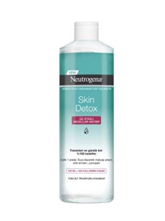 Neutrogena Hydro Boost Skin Detox Üç Etkili Makyaj Temizleme Suyu 400 Ml