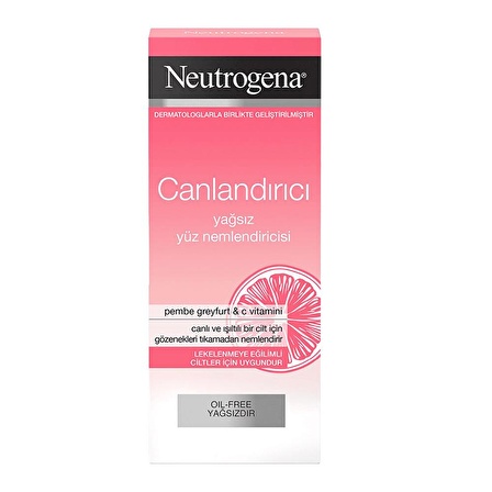 Neutrogena Canlandırıcı Pembe Greyfurt & C Vitamini Yağsız Yüz Nemlendiricisi 50 Ml