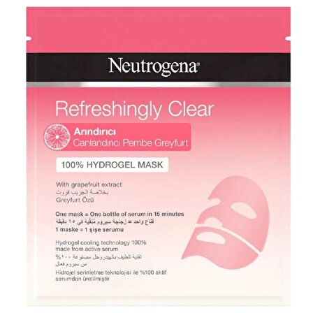 Neutrogena Kağıt Maske Refreshing Clear Canlandırıcı Pembe Greyfurt 30 Ml