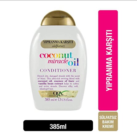 Ogx Coconut Besleyici Tüm Saç Tipleri İçin Sülfatsız Bakım Yapan Saç Kremi 385 ml