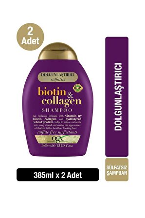 OGX Dolgunlaştırıcı Biotin & Kolajen Şampuan 385 ml 2'li