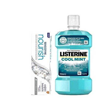 Listerine Cool Mint 250ML+Sensodyne Nourish Diş Macunu 50ML 2li Set