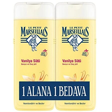 Le Petit Marseillais Vanilya Sütü Aromalı Nemlendirici Tüm Ciltler İçin Kalıcı Kokulu Duş Jeli 2 x 400 ml