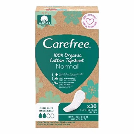 Carefree Organic Cotton 30'lu Günlük Ped