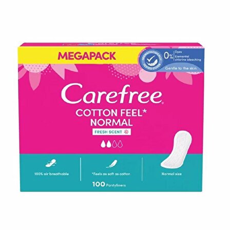 Carefree Cotton Feel Parfümlü 100'lü Günlük Ped