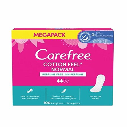 Carefree Cotton Feel 100'lü Günlük Ped