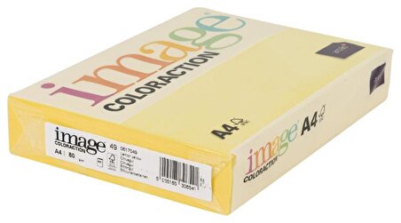 İmage A4 Renkli Fotokopi Kağıdı Açık Sarı 1 Paket 500 Adet
